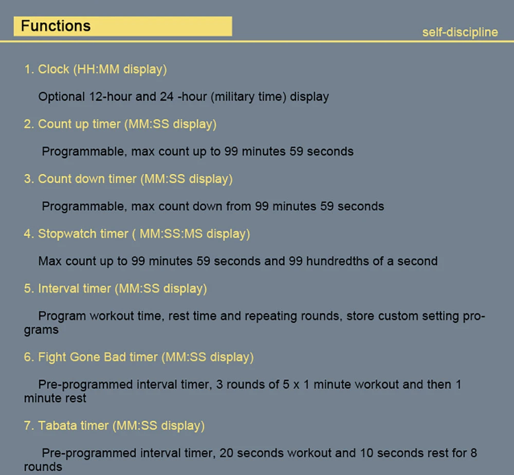 small gym clock x6